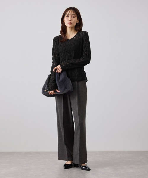 ROPE' PICNIC(ロペピクニック)の「総レースメロートップス(Tシャツ/カットソー・レディース・ホワイト/ブラック/ダークブラウン・FREE)」の14枚目の写真