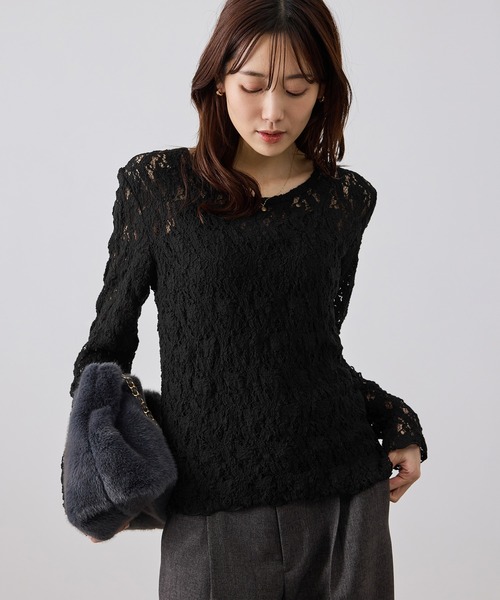 ROPE' PICNIC(ロペピクニック)の「総レースメロートップス(Tシャツ/カットソー・レディース・ホワイト/ブラック/ダークブラウン・FREE)」の16枚目の写真