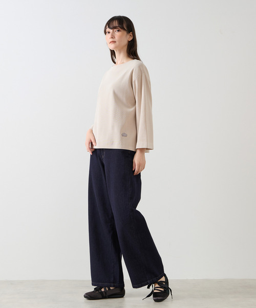 LOGEMENT DE CLAIRE(ロジュモンドクレール)の「ボートネックプルオーバー(ニット/セーター・レディース・ライトベージュ/スミクロ/グレー系その他/ブラウン系その他・FREE)」の8枚目の写真