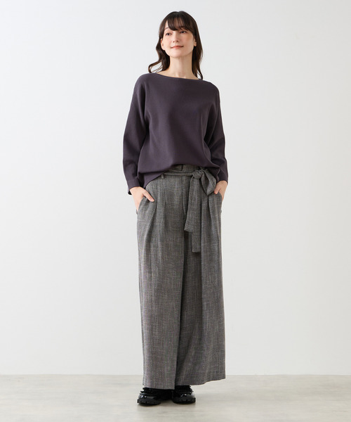 LOGEMENT DE CLAIRE(ロジュモンドクレール)の「ボートネックプルオーバー(ニット/セーター・レディース・ライトベージュ/スミクロ/グレー系その他/ブラウン系その他・FREE)」の21枚目の写真