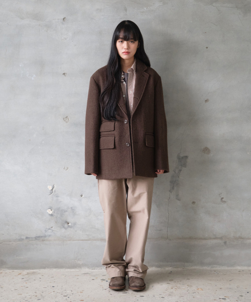 HORLISUN(ホーリーサン)の「オースティン ヘビーウール シングルコート ブラウン(ダッフルコート・メンズ・その他・SMALL/MEDIUM/LARGE)」の6枚目の写真
