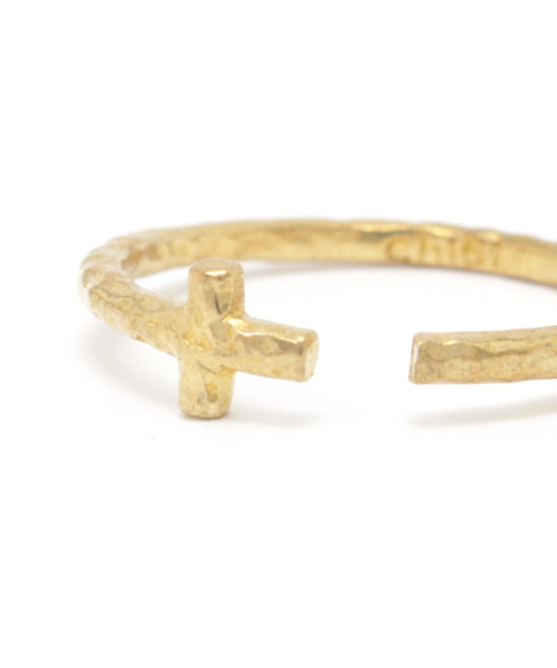 style counsel(スタイルカウンセル)の「【chibi jewels】チビ・ジュエルズ 十字架クロスリング(GOLD) Hammered Cross Ring(リング・レディース・ゴールド・FREE)」の5枚目の写真