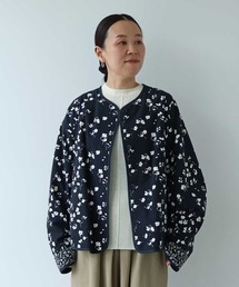 小花pr x無地 中綿 reversible jacket