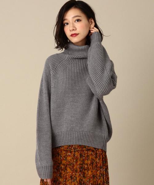 Another Edition（アナザーエディション）の「アゼタートルネックニットプルオーバー/ AEBC ｱｾﾞ T/N KNIT PO（ニット/セーター・レディース・オフホワイト/ライトグレー/イエロー・フリー）」の2枚目の写真