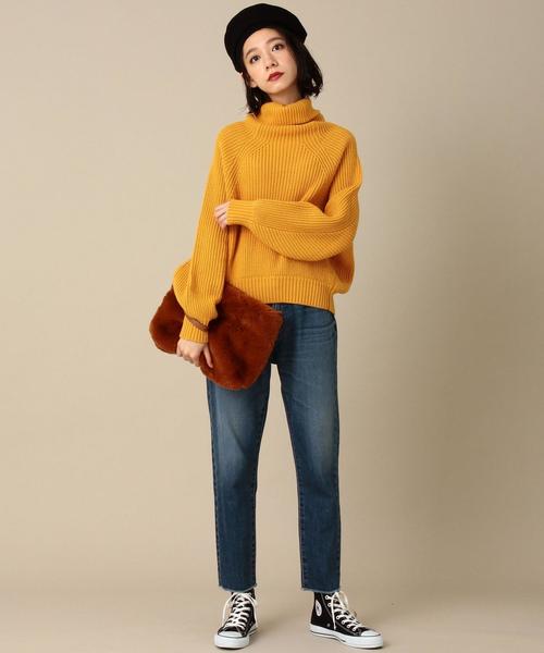 Another Edition（アナザーエディション）の「アゼタートルネックニットプルオーバー/ AEBC ｱｾﾞ T/N KNIT PO（ニット/セーター・レディース・オフホワイト/ライトグレー/イエロー・フリー）」の9枚目の写真