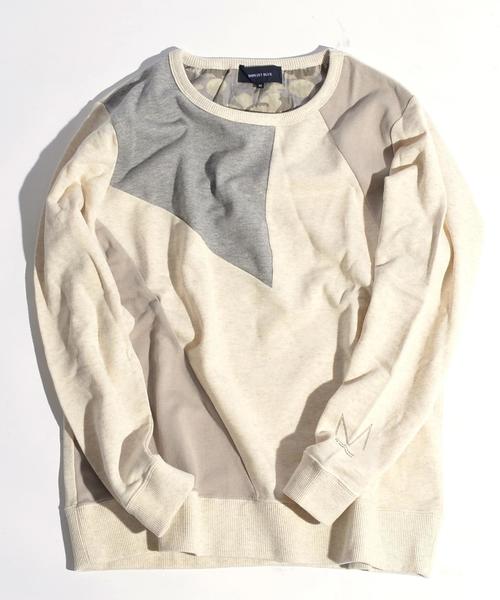 SHIPS JET BLUE（シップスジェットブルー）の「nowartt×SHIPS JET BLUE: ランダムパッチ クルーネック■（スウェット・メンズ・ネイビー/ブラック/オリーブ/ナチュラル・MEDIUM/SMALL/LARGE）」の3枚目の写真