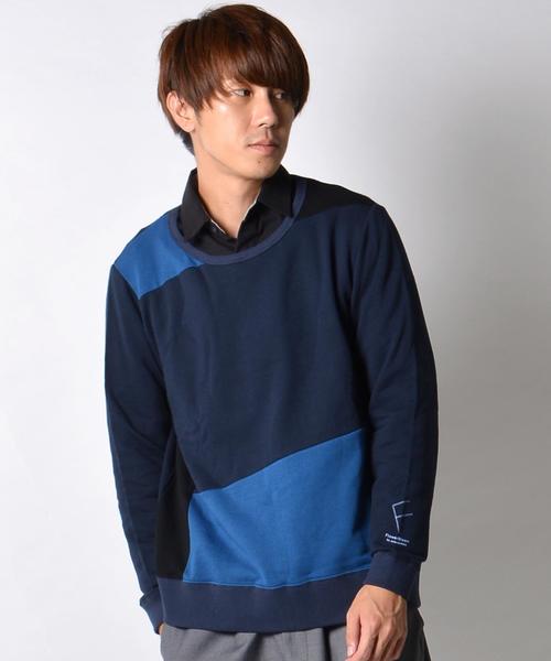 SHIPS JET BLUE（シップスジェットブルー）の「nowartt×SHIPS JET BLUE: ランダムパッチ クルーネック■（スウェット・メンズ・ネイビー/ブラック/オリーブ/ナチュラル・MEDIUM/SMALL/LARGE）」の6枚目の写真