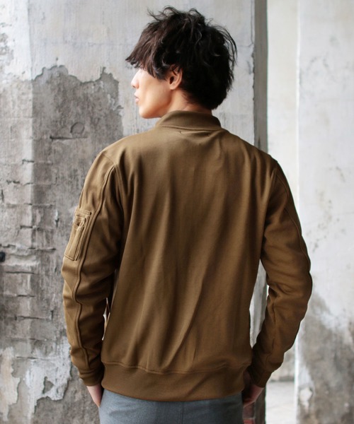 THE CASUAL(カジュアル)の「ハイブリッド ストレッチ MA-1 ジャケット(MA-1・メンズ・ブラック/カーキ/杢グレー/ワイン/ネイビー/キャメル/モカ・L/M/LL/XL/S/XXL)」の21枚目の写真