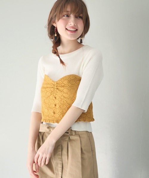 Heather(ヘザー)の「アソートビスチェ 751632(その他トップス・レディース・ブルー/イエロー系その他/アイボリー/ブラック・FREE)」の4枚目の写真