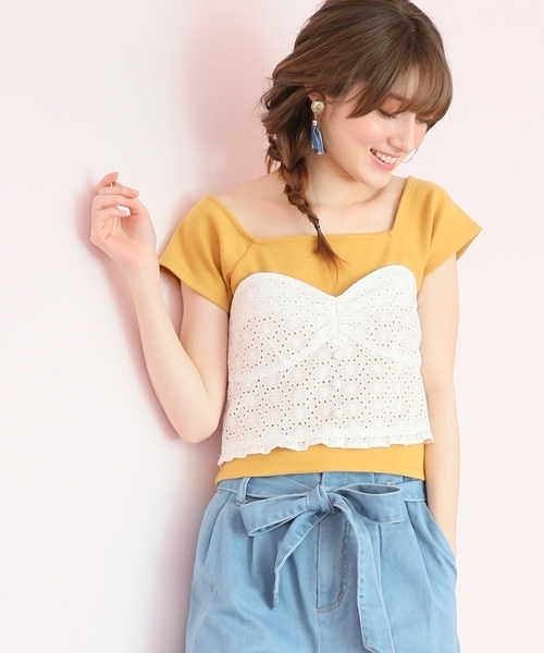 Heather(ヘザー)の「アソートビスチェ 751632(その他トップス・レディース・ブルー/イエロー系その他/アイボリー/ブラック・FREE)」の1枚目の写真