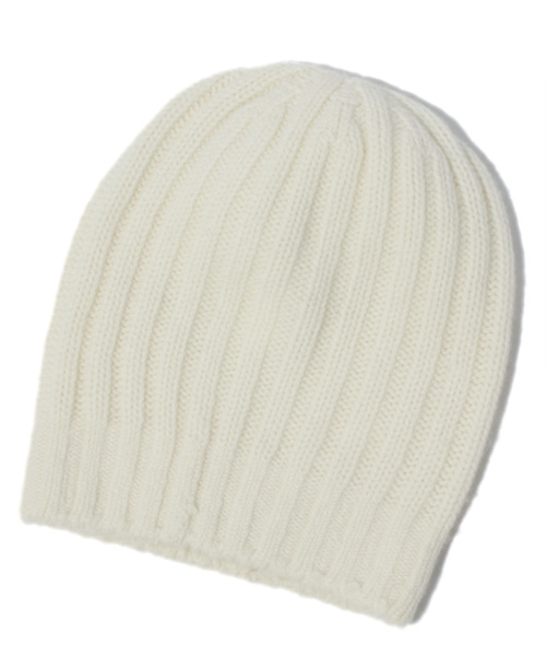 UNITED ARROWS（ユナイテッドアローズ）の「UA CASH RIB KNITCAP（ニットキャップ/ビーニー・メンズ・ホワイト/ブラック/グレー/ブラウン/ワインレッド/オレンジ/オリーブ/ネイビー・フリー）」の2枚目の写真
