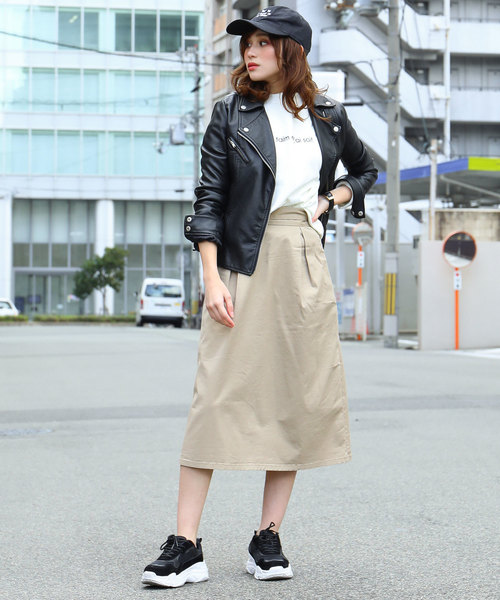 Fashion Letter（ファッションレター）の「レザーダブルライダースジャケット（ライダースジャケット・レディース・ブラウン/キャメル/ベージュ/ピンク/カーキ/ブラック/アッシュグレー/マスタード/ライトベージュ/ブルー/モカ/アイボリー/ラベンダー/ミント・L/M/LL/3L）」の19枚目の写真