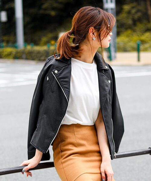 レザーダブルライダースジャケット（ライダースジャケット