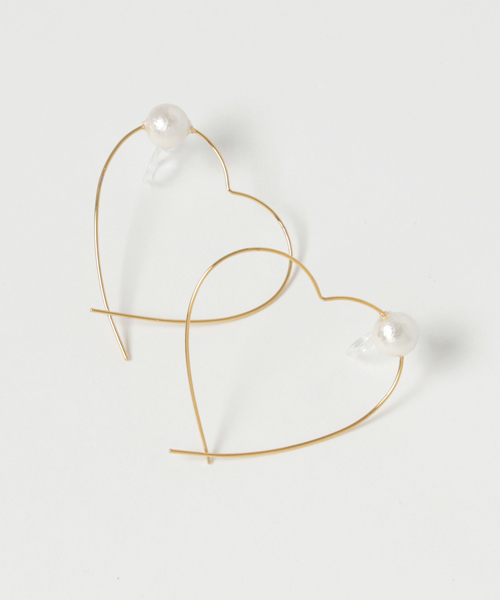 kodemari(コデマリ)の「kodemari/heart hoop イヤリング(イヤリング・レディース・その他・FREE)」の1枚目の写真