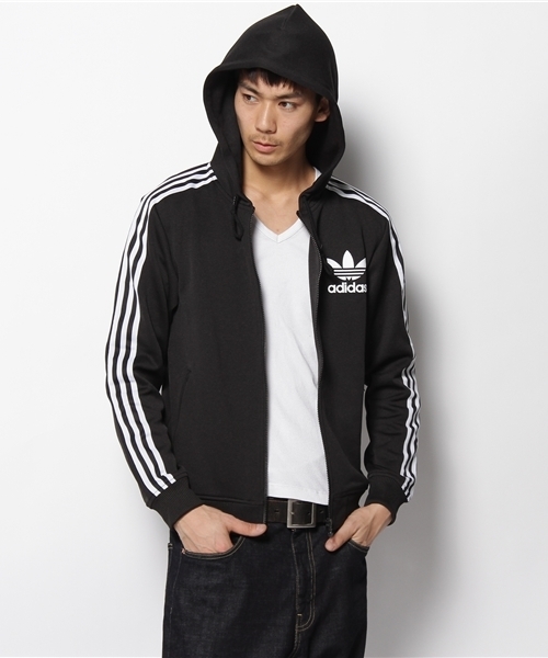 adidas Originals(アディダスオリジナルス)の「ADI HOODED FLOC(パーカー・メンズ・ブラック・SMALL/MEDIUM/LARGE/X-LARGE)」の4枚目の写真