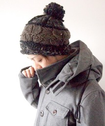 BEATJIVE | マルチカラーローゲージボンボンニット帽(ニットキャップ/ビーニー)