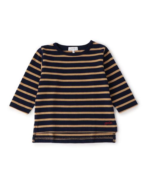green label relaxing（グリーンレーベルリラクシング）の「【ベビー】サキゾメボーダー ワイド ロングスリーブ（Tシャツ/カットソー・キッズ・コバルトブルー/ネイビー・85cm）」の2枚目の写真