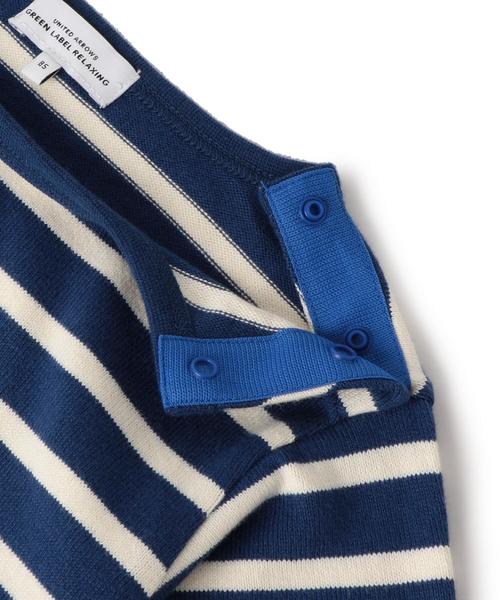 green label relaxing（グリーンレーベルリラクシング）の「【ベビー】サキゾメボーダー ワイド ロングスリーブ（Tシャツ/カットソー・キッズ・コバルトブルー/ネイビー・85cm）」の8枚目の写真