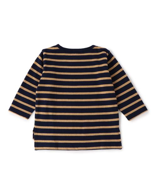 green label relaxing（グリーンレーベルリラクシング）の「【ベビー】サキゾメボーダー ワイド ロングスリーブ（Tシャツ/カットソー・キッズ・コバルトブルー/ネイビー・85cm）」の9枚目の写真