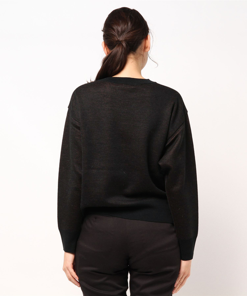 HYSTERIC GLAMOUR（ヒステリックグラマー）の「HYS HANDCUFFジャカード プルオーバー（ニット/セーター・レディース・ネイビー/グレー/ブラック・FREE）」の4枚目の写真