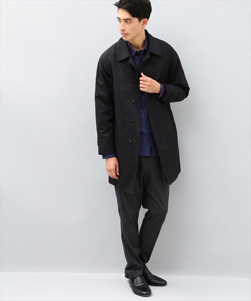 ADAM ET ROPE'(アダムエロペ)の「ラグランステンカラーコート(ステンカラーコート・メンズ・ブラック/カーキ・M/L)」の4枚目の写真