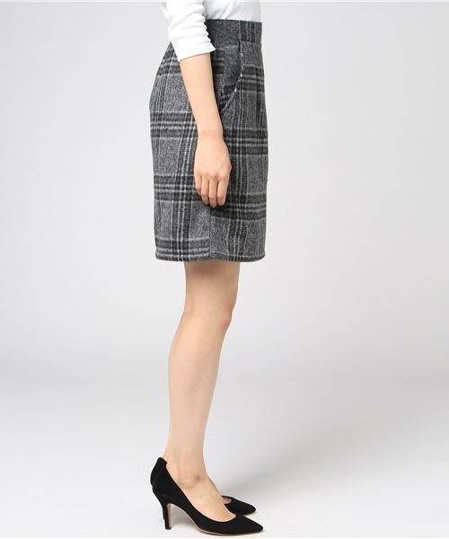 COLONY 2139（コロニートゥーワンスリーナイン）の「起毛チェック台形スカート（スカート・レディース・グレー/ブラウン・FREE）」の9枚目の写真