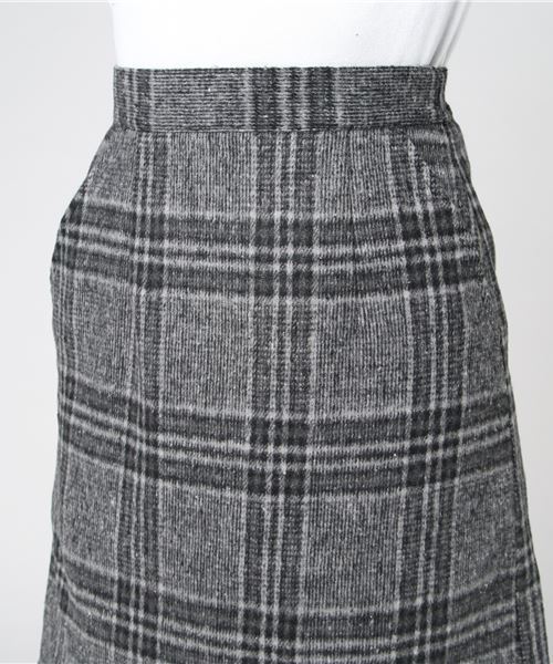 COLONY 2139（コロニートゥーワンスリーナイン）の「起毛チェック台形スカート（スカート・レディース・グレー/ブラウン・FREE）」の3枚目の写真