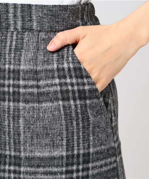 COLONY 2139（コロニートゥーワンスリーナイン）の「起毛チェック台形スカート（スカート・レディース・グレー/ブラウン・FREE）」の7枚目の写真
