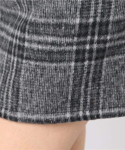 COLONY 2139（コロニートゥーワンスリーナイン）の「起毛チェック台形スカート（スカート・レディース・グレー/ブラウン・FREE）」の8枚目の写真