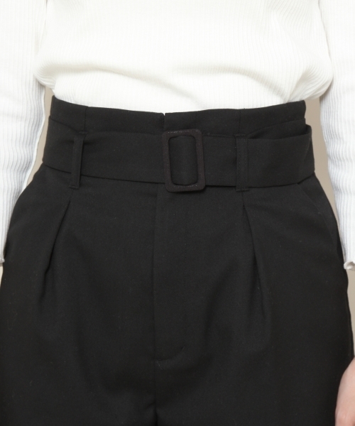 PAGEBOY（ページボーイ）の「チェック・無地　共布ベルト付ショートパンツ（その他パンツ・レディース・ブラック/グレー系その他/ブルー系その他/ライトピンク・FREE）」の13枚目の写真