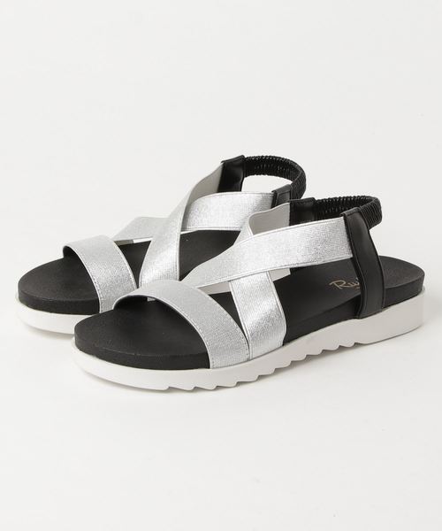 RiiiKa（リーカ）の「ゴムベルトサンダル【RiiiKa/リーカ】（サンダル・レディース・ホワイト/ブラック/シルバー・M/LL/L/S）」の6枚目の写真