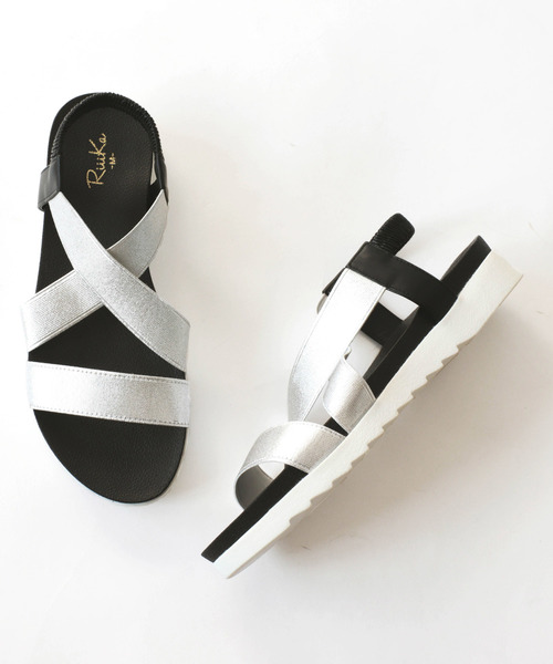 RiiiKa（リーカ）の「ゴムベルトサンダル【RiiiKa/リーカ】（サンダル・レディース・ホワイト/ブラック/シルバー・M/LL/L/S）」の7枚目の写真