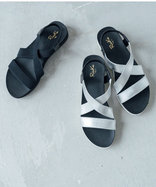 RiiiKa（リーカ）の「ゴムベルトサンダル【RiiiKa/リーカ】（サンダル・レディース・ホワイト/ブラック/シルバー・M/LL/L/S）」の10枚目の写真