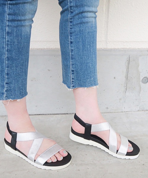 RiiiKa（リーカ）の「ゴムベルトサンダル【RiiiKa/リーカ】（サンダル・レディース・ホワイト/ブラック/シルバー・M/LL/L/S）」の11枚目の写真