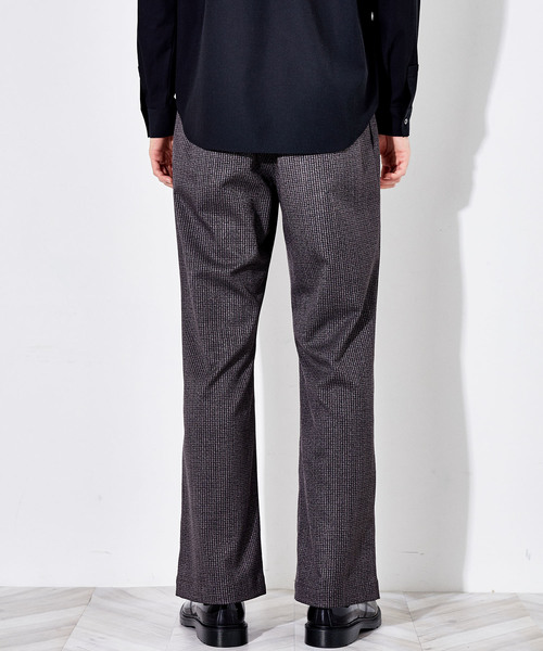 STUDIOUS HIGH（ストゥディオスハイ）の「【STUDIOUS HIGH】ハウンドトゥースフレアパンツ（その他パンツ・メンズ・ブラック/パープル・1/2/3）」の5枚目の写真