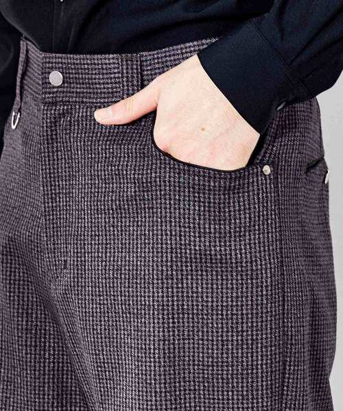 STUDIOUS HIGH（ストゥディオスハイ）の「【STUDIOUS HIGH】ハウンドトゥースフレアパンツ（その他パンツ・メンズ・ブラック/パープル・1/2/3）」の7枚目の写真