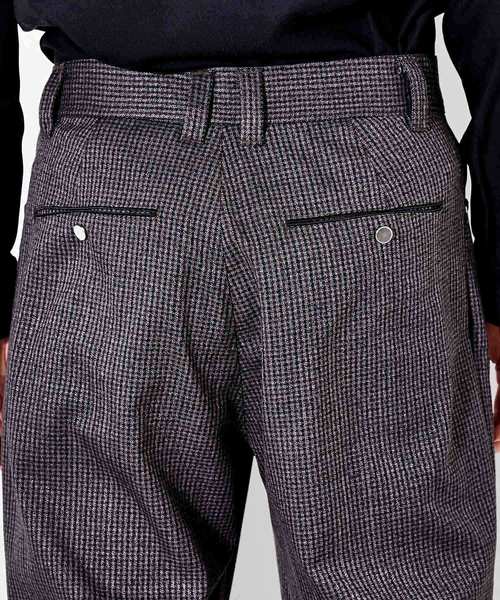 STUDIOUS HIGH（ストゥディオスハイ）の「【STUDIOUS HIGH】ハウンドトゥースフレアパンツ（その他パンツ・メンズ・ブラック/パープル・1/2/3）」の8枚目の写真