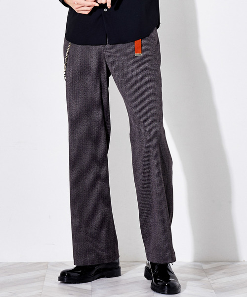 STUDIOUS HIGH（ストゥディオスハイ）の「【STUDIOUS HIGH】ハウンドトゥースフレアパンツ（その他パンツ・メンズ・ブラック/パープル・1/2/3）」の12枚目の写真