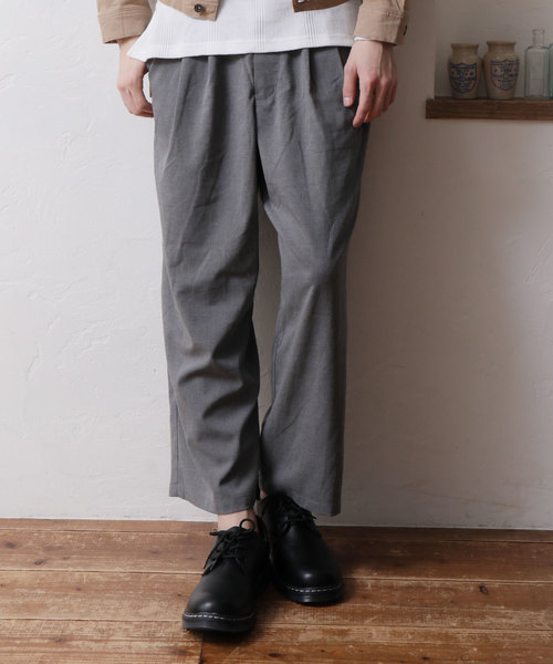 TopIsm(トップイズム)の「ビッグシルエット TRストレッチワイドパンツ(スラックス・メンズ・グレー/ブラック/チャコール/ネイビー・L/M)」の3枚目の写真