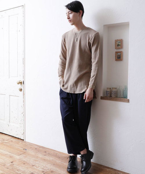 TopIsm(トップイズム)の「ビッグシルエット TRストレッチワイドパンツ(スラックス・メンズ・グレー/ブラック/チャコール/ネイビー・L/M)」の7枚目の写真