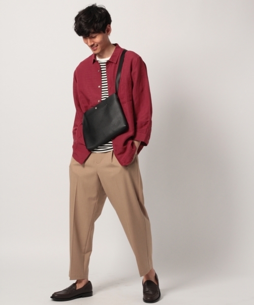 GLOBAL WORK（グローバルワーク）の「リネンレーヨンシャツ7分袖/780177（シャツ/ブラウス・メンズ・ホワイト/イエロー/ブルー系その他6/レッド系その他6/ダークブルー・SMALL/MEDIUM/LARGE/X-LARGE）」の15枚目の写真