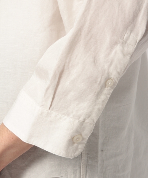 GLOBAL WORK（グローバルワーク）の「リネンレーヨンシャツ7分袖/780177（シャツ/ブラウス・メンズ・ホワイト/イエロー/ブルー系その他6/レッド系その他6/ダークブルー・SMALL/MEDIUM/LARGE/X-LARGE）」の22枚目の写真