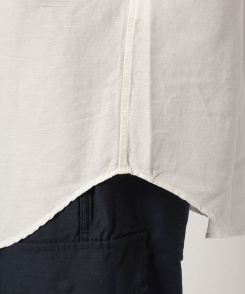GLOBAL WORK（グローバルワーク）の「リネンレーヨンシャツ7分袖/780177（シャツ/ブラウス・メンズ・ホワイト/イエロー/ブルー系その他6/レッド系その他6/ダークブルー・SMALL/MEDIUM/LARGE/X-LARGE）」の18枚目の写真