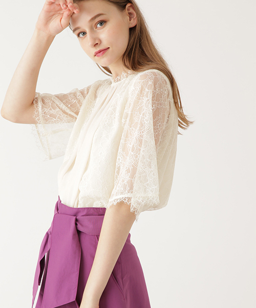 JILL STUART（ジルスチュアート）の「◆ジーンレースブラウス（シャツ/ブラウス・レディース・ホワイト/ピンク/ブラック・SMALL/MEDIUM）」の11枚目の写真