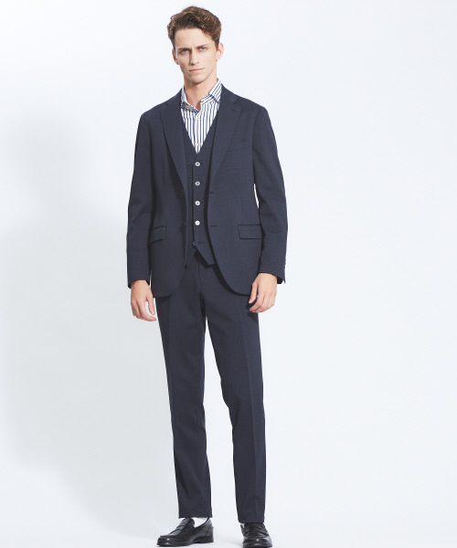 ABAHOUSE（アバハウス）の「【Recency of Mine】36Gコンパクトモックロディストライプシャツ（シャツ/ブラウス・メンズ・ネイビー/ブルー・44/46/48/50）」の14枚目の写真