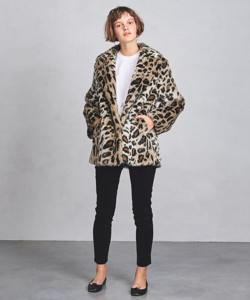 The mondays レオパードフェイクファーコート （DUALISM × GALFY  