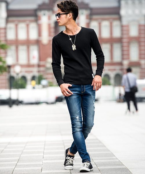 CavariA(キャバリア)の「『CavariA/キャバリア』サーマルクルーネック長袖Tシャツ【お得な無地3枚セット】(Tシャツ/カットソー・メンズ・その他・M/L/XL/S)」の3枚目の写真