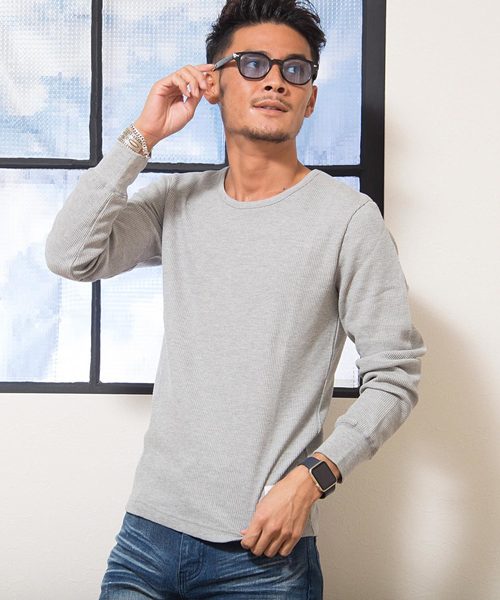 CavariA(キャバリア)の「『CavariA/キャバリア』サーマルクルーネック長袖Tシャツ【お得な無地3枚セット】(Tシャツ/カットソー・メンズ・その他・M/L/XL/S)」の5枚目の写真