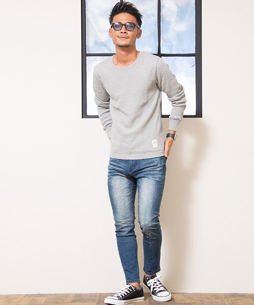 CavariA(キャバリア)の「『CavariA/キャバリア』サーマルクルーネック長袖Tシャツ【お得な無地3枚セット】(Tシャツ/カットソー・メンズ・その他・M/L/XL/S)」の6枚目の写真