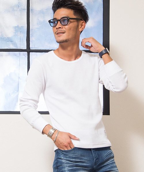 CavariA(キャバリア)の「『CavariA/キャバリア』サーマルクルーネック長袖Tシャツ【お得な無地3枚セット】(Tシャツ/カットソー・メンズ・その他・M/L/XL/S)」の4枚目の写真